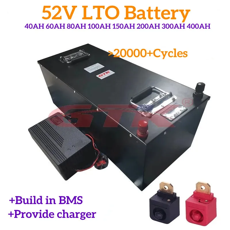 

GTK 400 аккумулятор лто 52V 40AH 60AH 80AH 100AH 150AH 200AH 300AH литий-титанатный аккумулятор с Bms для 20kw солнечного энергетического автодома