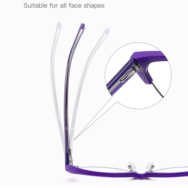 VCKA Cat Eyes Myopia Glasses Frames Fashion Women Anti Blue Light Optics Prescription Discoloration Eyewear -0.50 TO -10