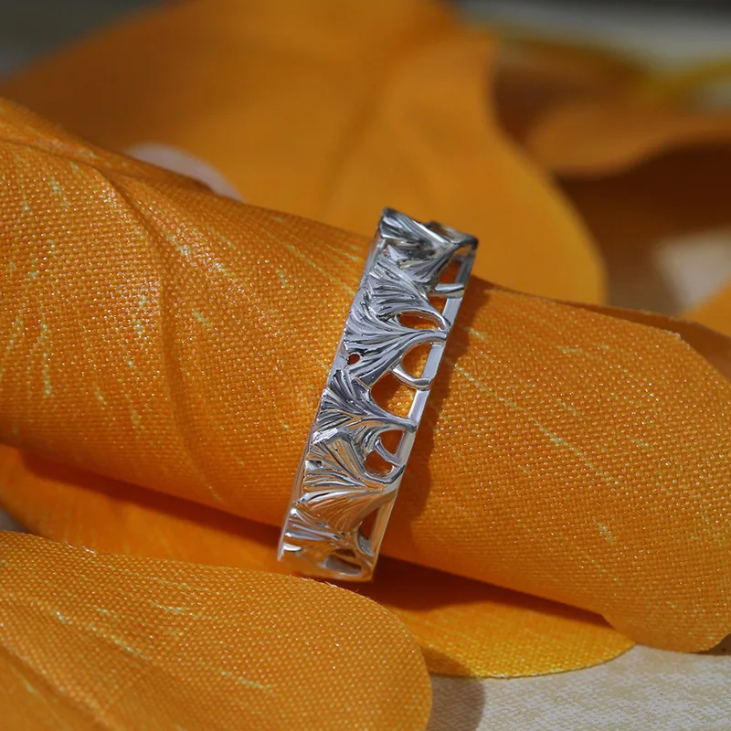 Buyee 925 пробы серебряные парные кольца наборы красивые пряничные листья милые на