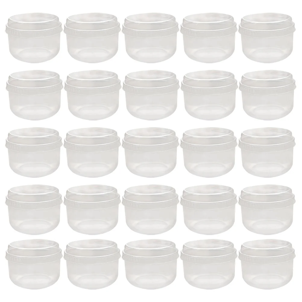 50 Sets Fruit Bowl with Cover Dessert Cups with Lids Small Containers Clear Portion Cups Parfait Cups