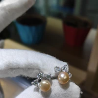 sterling silver bright long genuine pearl earrings vintage wedding engagement anniversary beautiful everyday minimalist cute coo