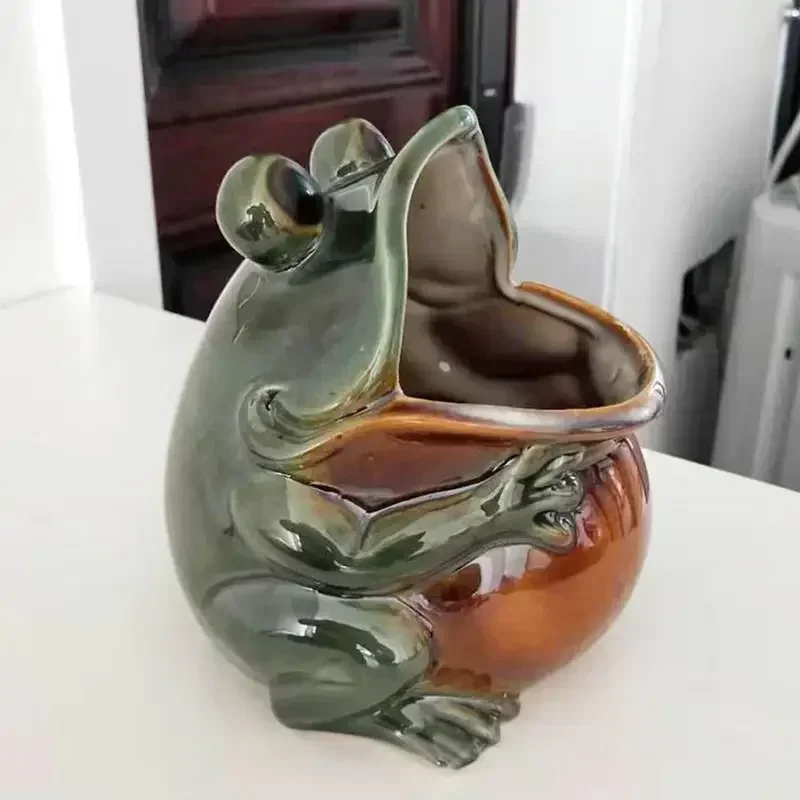 Большая ротовая лягушка искусственное украшение ящик для хранения ключей фойе