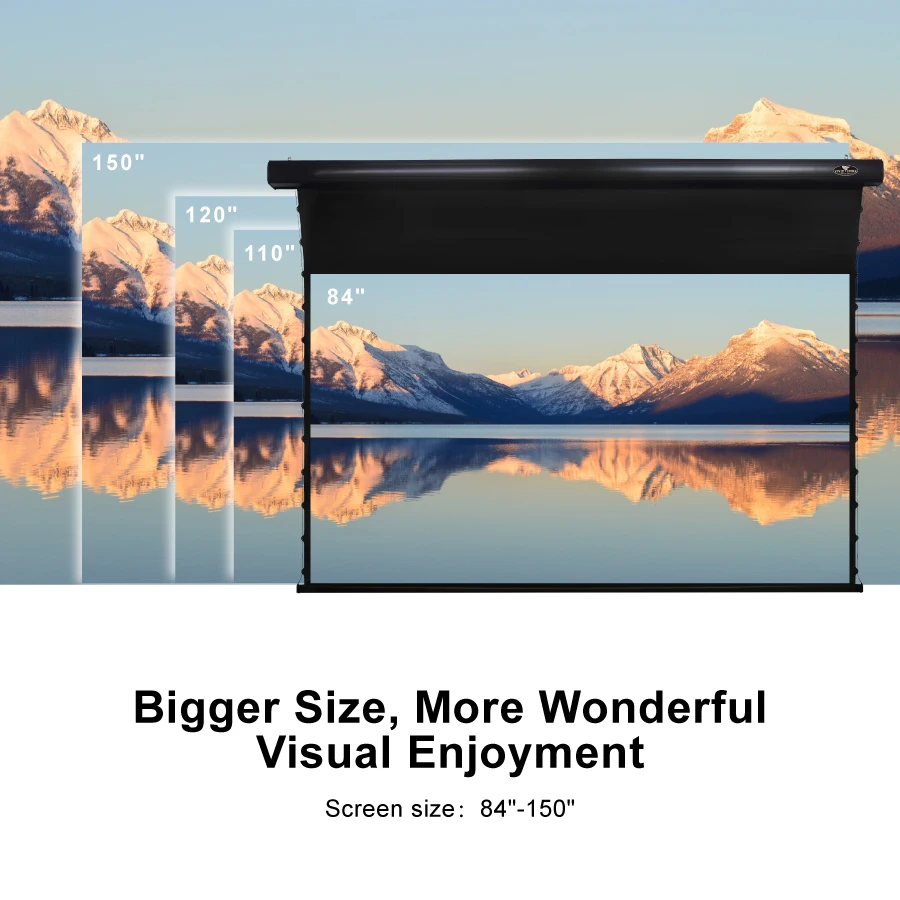 VIVIDSTORM 120 дюймов Slimline Электрический язычок натягиваемый вытягивающийся белый