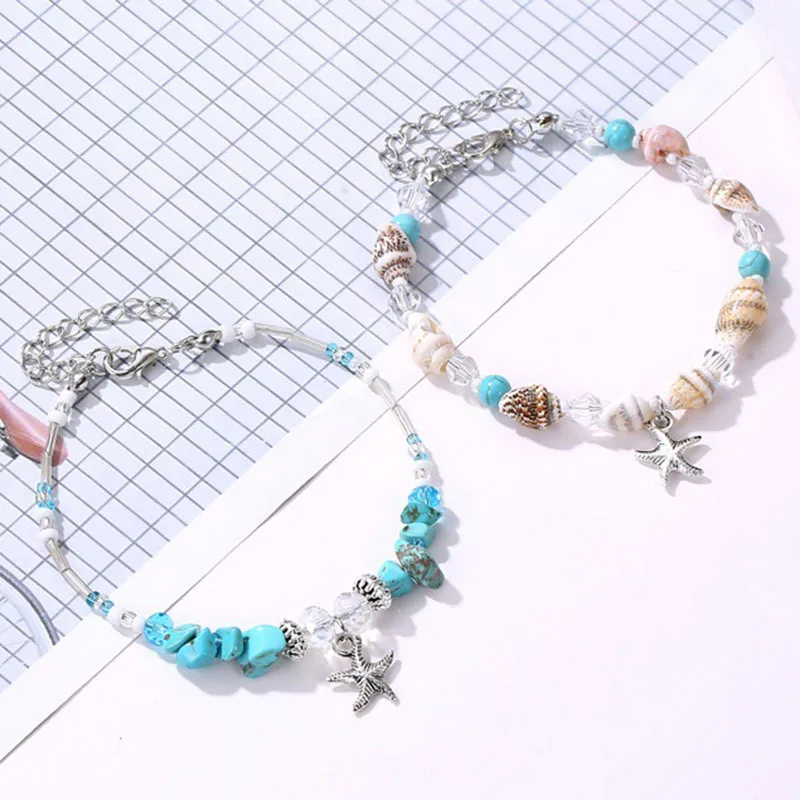 

Shell Starfish Bracelet Turquoise Conch Anklet Charms Women Jewelry Accessories Pendant Gifts Fashion Forever