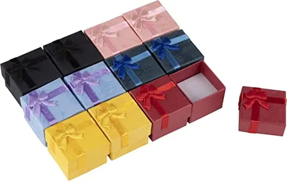 

Jewelry Gift Box Set with Lids and Bows (1.5 in, 48 Pack)