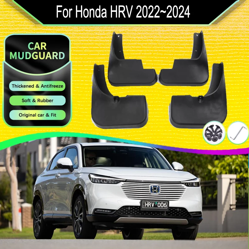

Car Mudguards For Honda HR-V HRV Vezel RV 2021 2022 2023 2024 Fender Flares Splash Guards Duraflap Guardabar Set Car Accessories