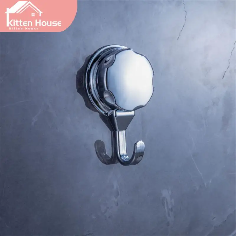 

Without Drilling Wall Organizer Hook Silver Suction Cup Hook Multi-purpose For Kitchen Bathroom Door Wall Wall Hooks Hangers