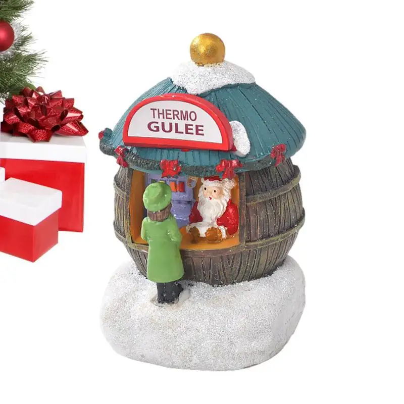 

Christmas Snow Village Decor Snow Village Decorations Christmas Scene Decoration Ornament Portable Tabletop Christmas Decor For