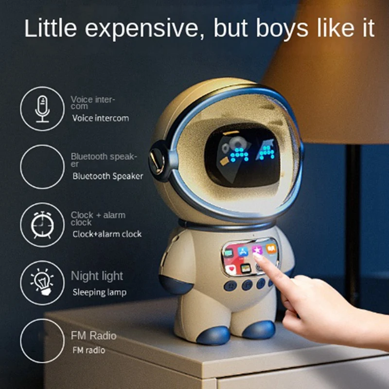 

Astronaut Smart Bluetooth Speaker New Digital Alarm Clock FM Radio Easy To Use A