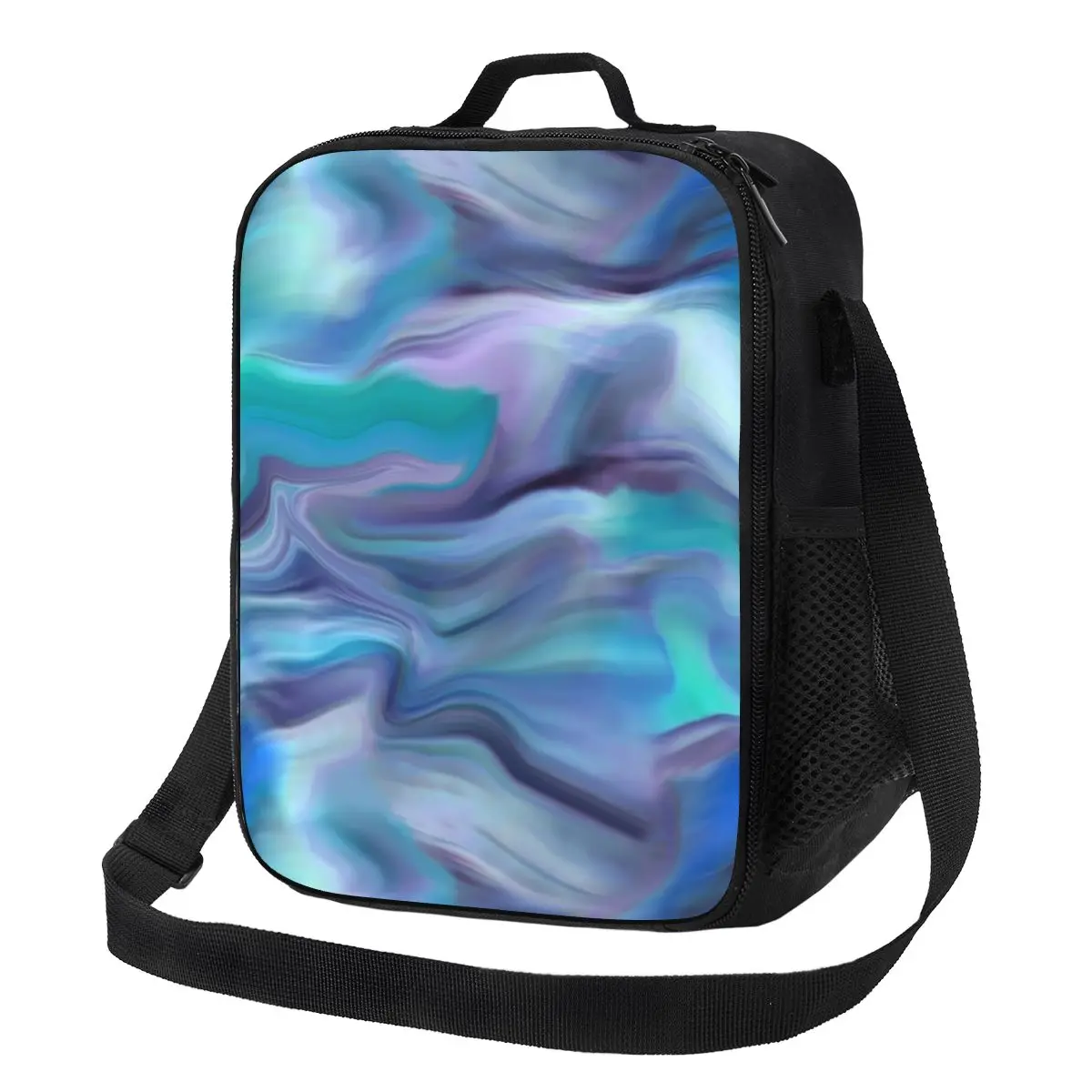 

Retro Brush Print Lunch Bag Abstract Art Outdoor Picnic Lunch Box Child Leisure Designer Thermal Lunch Bags Oxford Cooler Bag