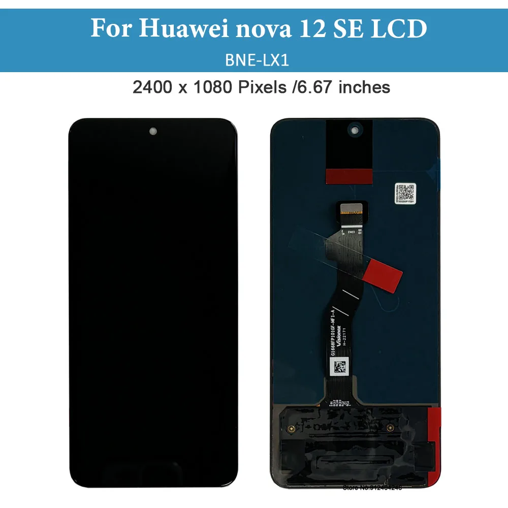6 67 &quotAMOLED для Huawei nova 12 SE ЖК-дисплей с цифровым преобразователем сенсорного экрана
