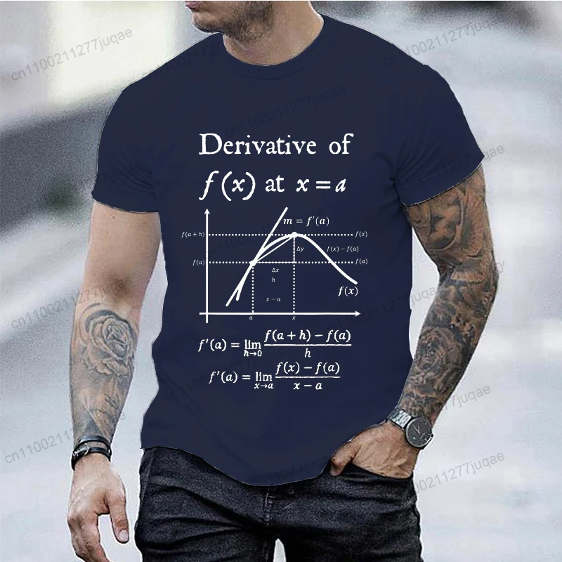 Фото Differentiable Functions Funny T Shirt Mathematics Math University Teacher Men's T-shirt Fashion Design Street Men Tshirts Shirt №4