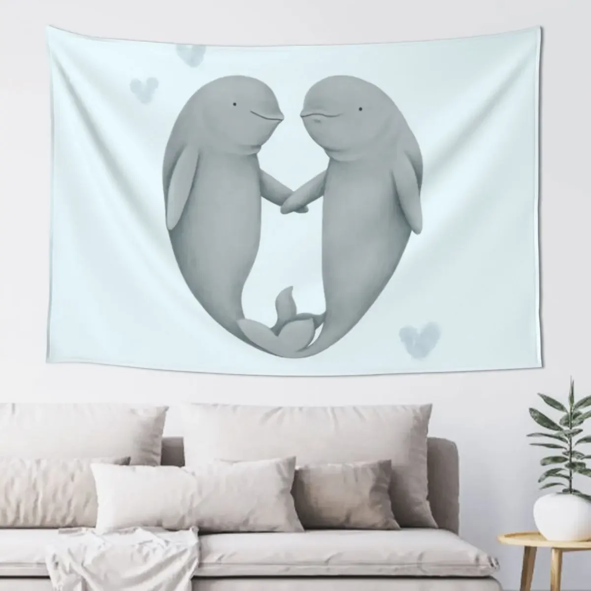 Гобелен Beluga Love украшение эстетические милые вещи для комнаты декор спальни