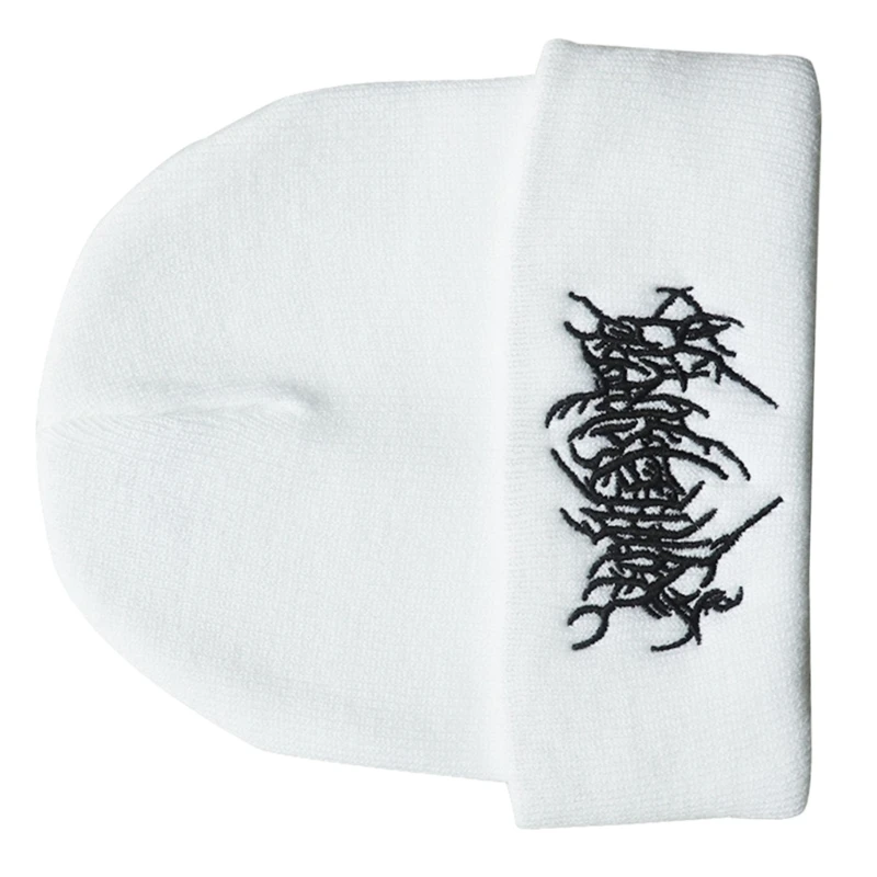 Шапка-бини с вышивкой для женщин и мужчин удобная вязаная шапка пуловер кепка