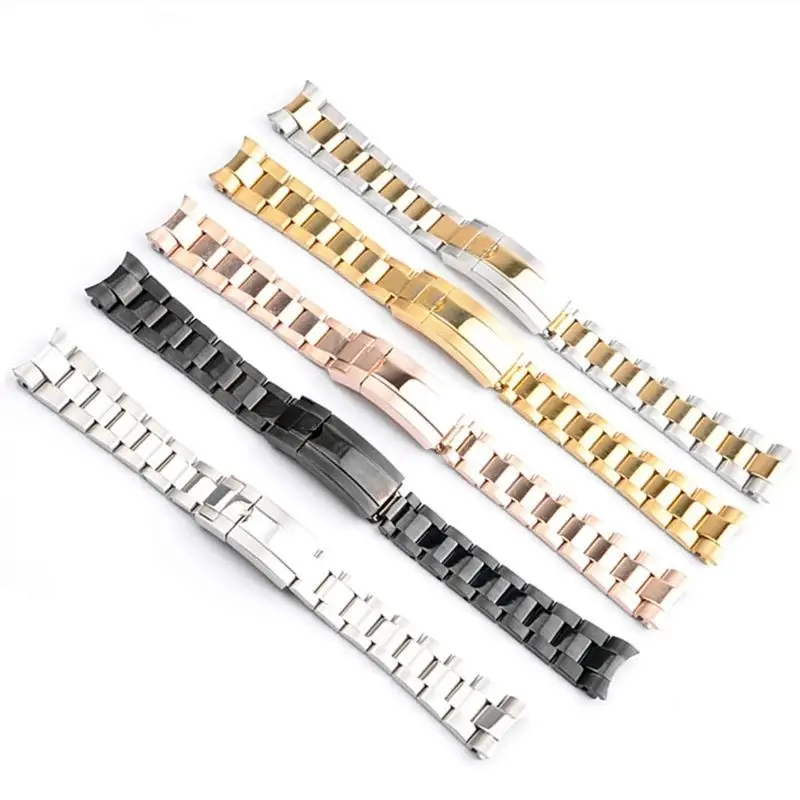 Stainless Steel Watch Band For Rolex Daytona  Water Ghost Diver Series Replacement Fine Steel Watch Chain Solid Metal Watch Band