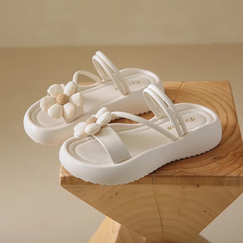 Женские летние сандалии CRLAYDK на платформе пляжные шлепанцы с открытым носком для