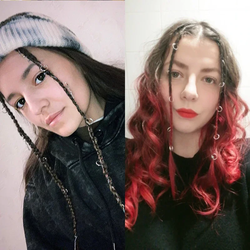 30 шт./лот разноцветные подвески для волос коса дреды бусины зажимы манжеты кольца