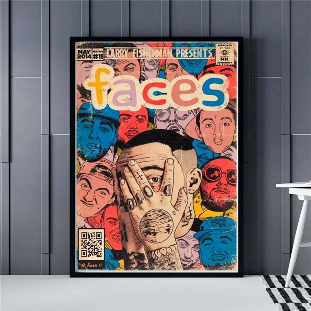 Плакат Mac Millers лица музыкальный альбом принты на холсте декоративная живопись