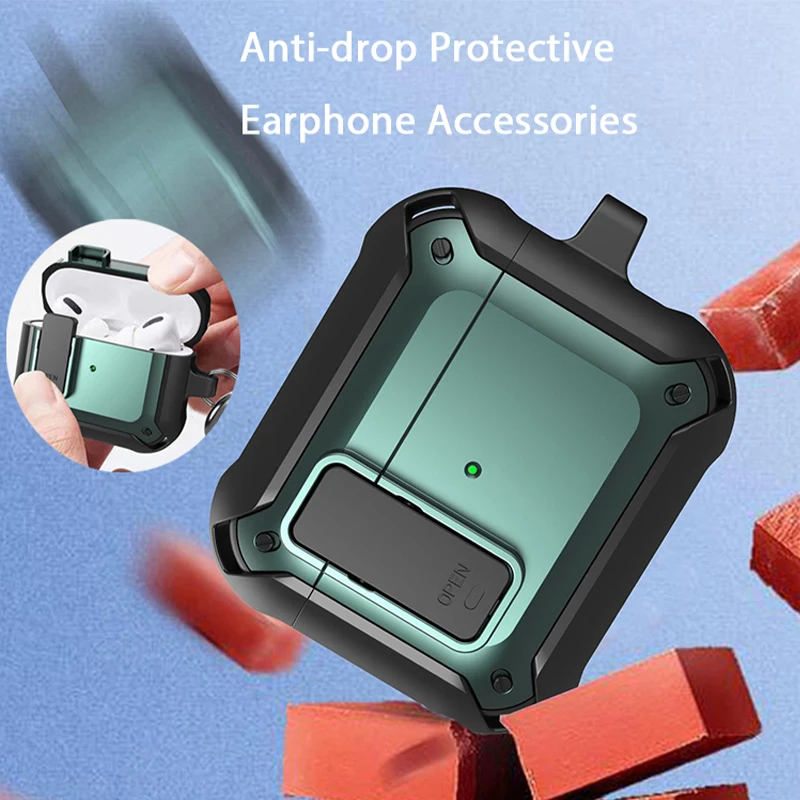 

Чехол из ТПУ для AirPods 1 2 3 AirPods Pro, чехол, уличный чехол, защитные аксессуары для наушников с защитой от падения, Модный Цветной чехол с брелоком