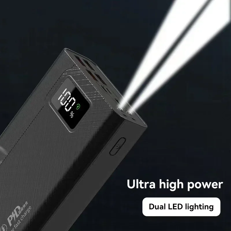 Ranwomen Power Bank 50000 мАч Сверхбыстрая зарядка аккумулятора большой емкости с цифровым