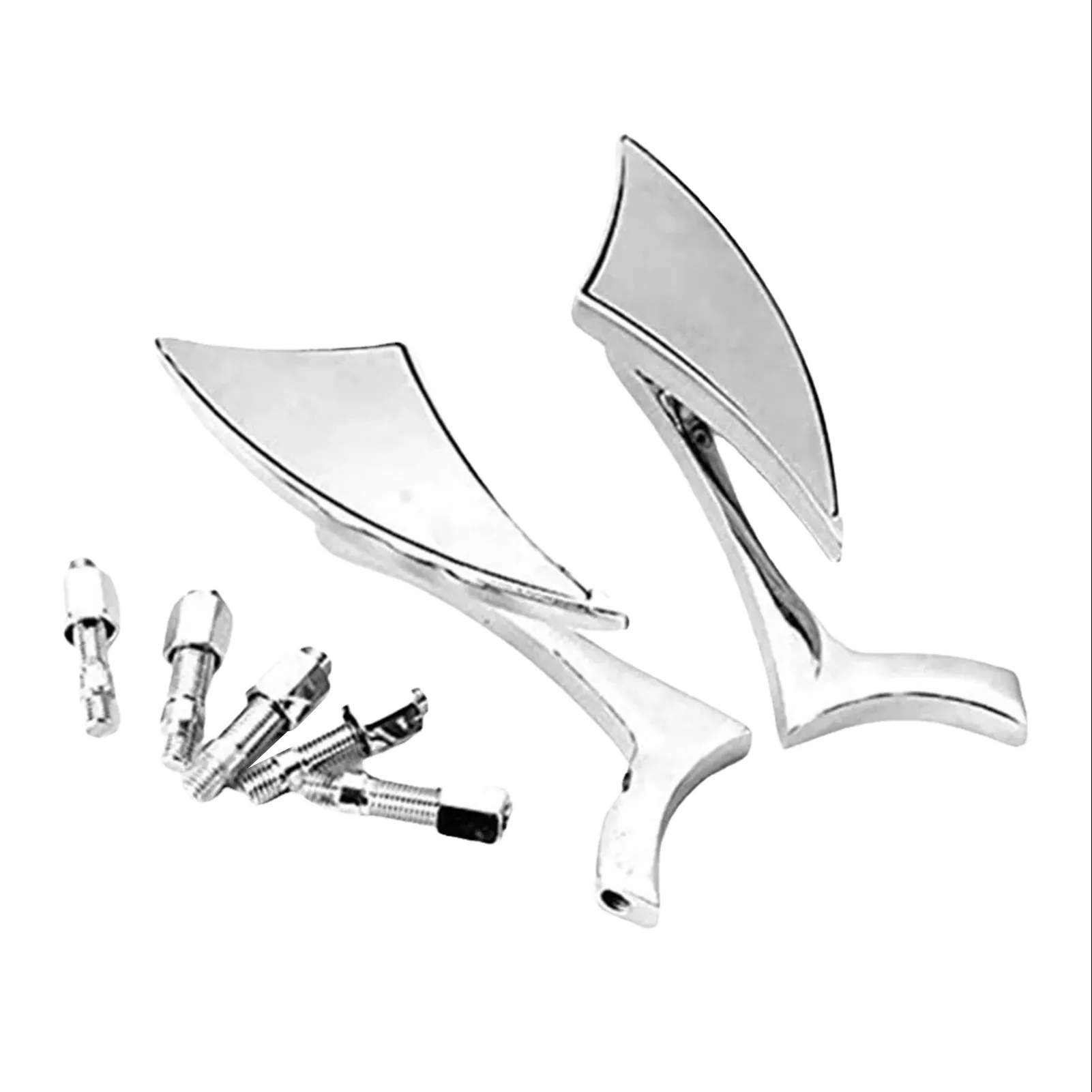 

Зеркало мотоциклетное боковое с алюминиевым лезвием, универсальное зеркало заднего вида для мотоцикла, с хромированной отделкой