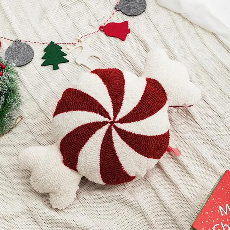 2024 рождественская подушка с конфетами и мятой милая плюшевая для куклы Candycane