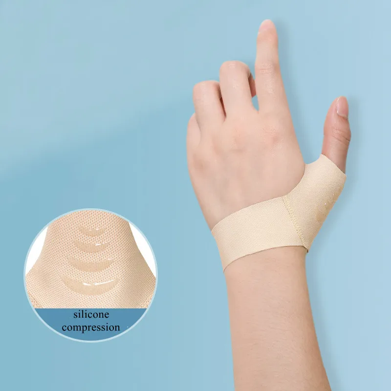 1pc Thumb Hand Support Wristband Arthritis Pain Relief Wrist Brace Strap Adjustable Silicone Compression Finger Protector Brace