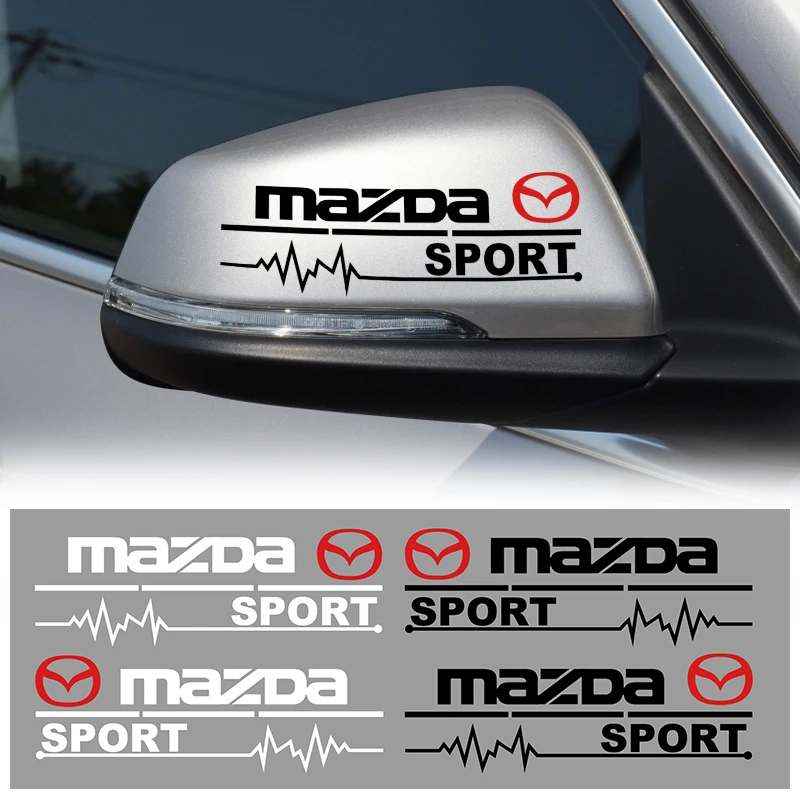 

2pcs Car Stickers Side Rear View Mirror Emblem Badge Decals For Mazda Atenza Axela 2 3 5 6 CX-5 CX5 CX4 CX-3 CX7 CX9 MX3 MX5 RX8