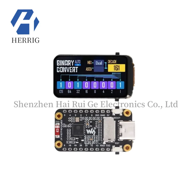 Фото Micro Snow ESP32-C6 1,47-дюймовый ЖК-экран, плата разработки WiFi 6/Bluetooth 5, встроенные цветные световые бусины RGB №1