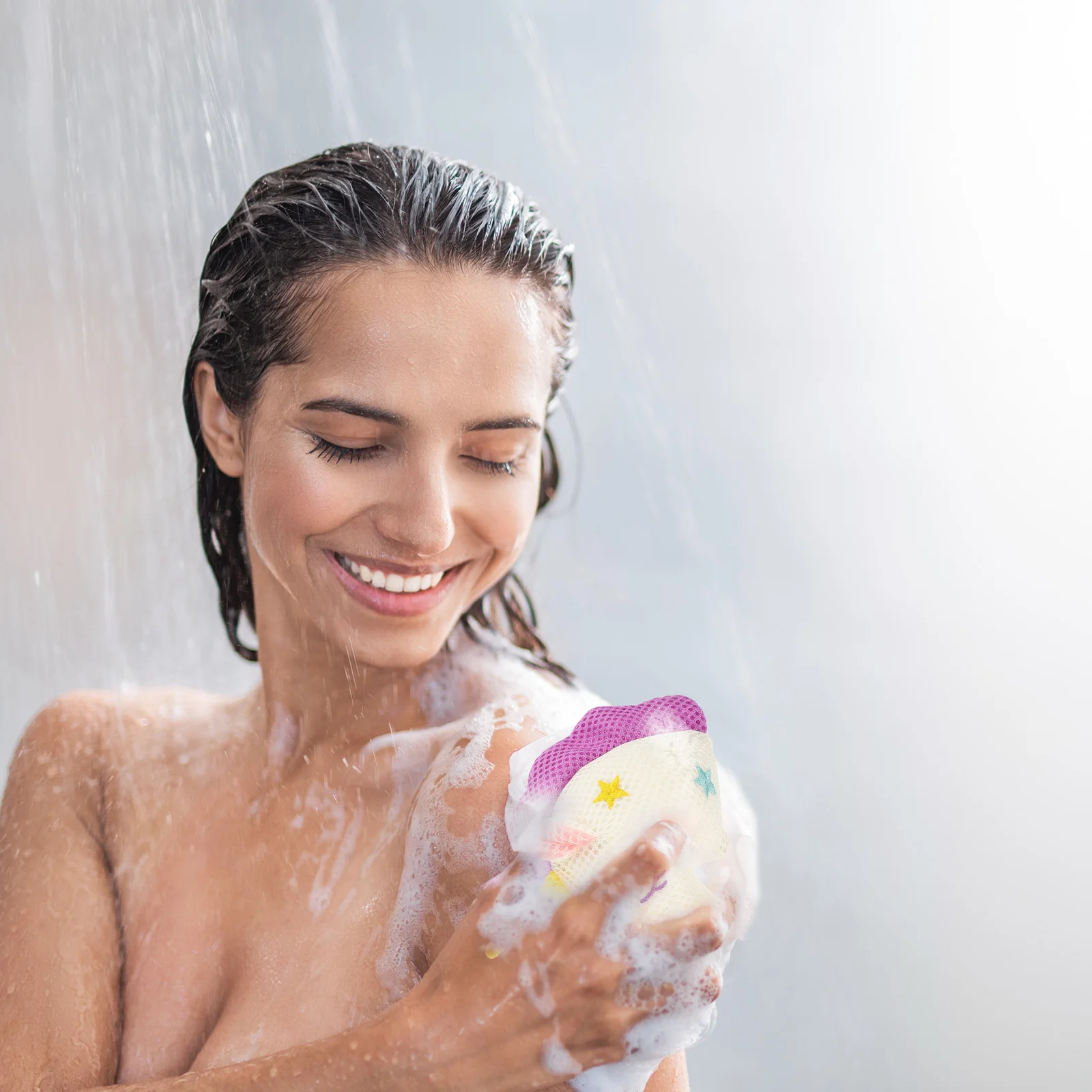 Слойка для душа Шарик Единорог Губка ванны Сетка Cat Pp Хлопковая отшелушивающая