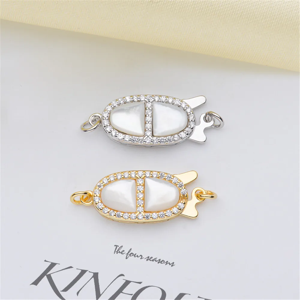 

Жемчужное Ожерелье S925 из стерлингового серебра, пряжка с концом, многофункциональная подвесная пряжка в форме цветка, соединительная пряжка, «сделай сам», первые аксессуары