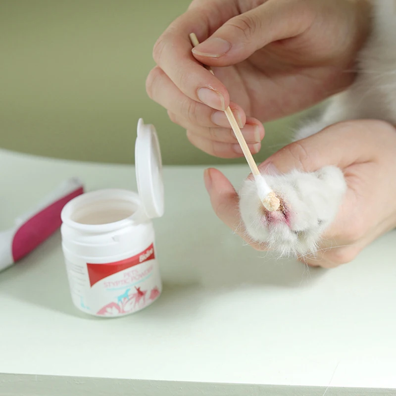 

Pet Styptic Stop Bleeding Powder Dog Cat Traumatic Hemostatic Anti-inflammatory