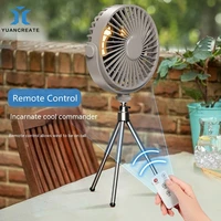 outdoor camping tripod fan remote control table air cooler 360%c2%b0 rotation 3 speed wind wireless celling fans with night light