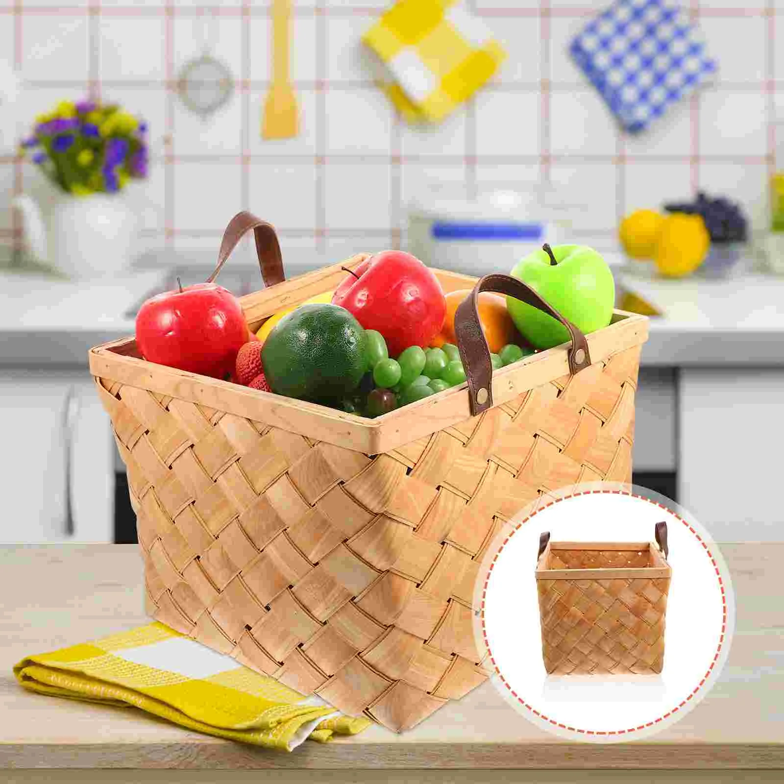 

Basket Storage Woven Fruit Bread Wicker Rattan Hanging Garlic Baskets Vegetable Serving Egg Seagrass Keeper Holder Wooden Onion