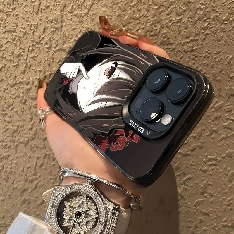 Фото Мягкий защитный чехол Tokisaki Kurumi с японским аниме для iPhone 16, 15, 13, 12, 11, 14 Pro Max XS XR 7, 8, 16 Plus X, роскошный жесткий чехол №4