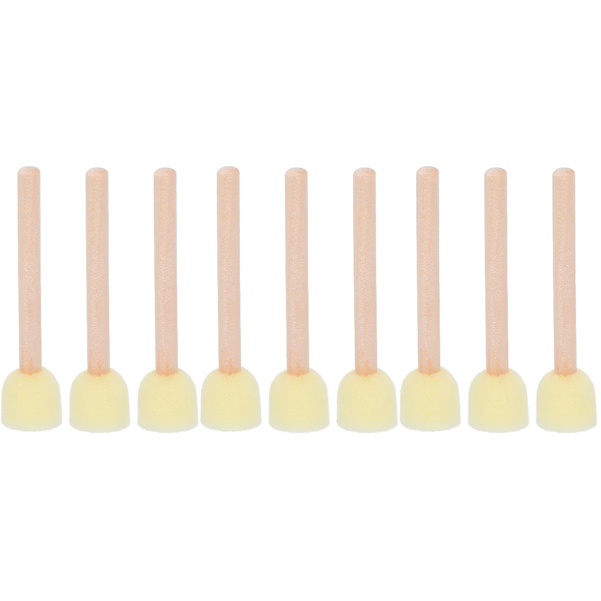 

60 Pcs Round Paint Sponge Brushes Set Wooden Handle Sponge Brush Paint Tools