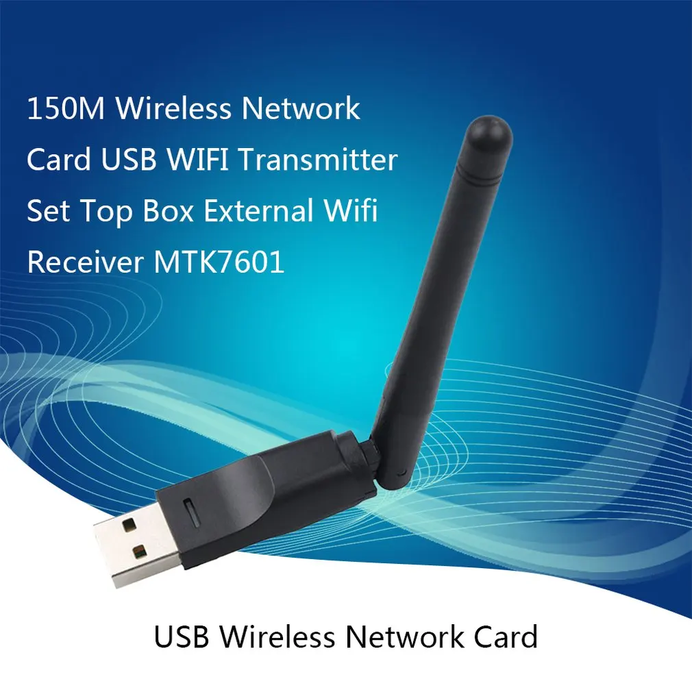 

New Antenna Adapters Network Card 7601 Usb Wireless Usb 2.0 Peeds Up To 150mbps 802.11b/g/n Rotatable Antenna Lan Wifi Adapter