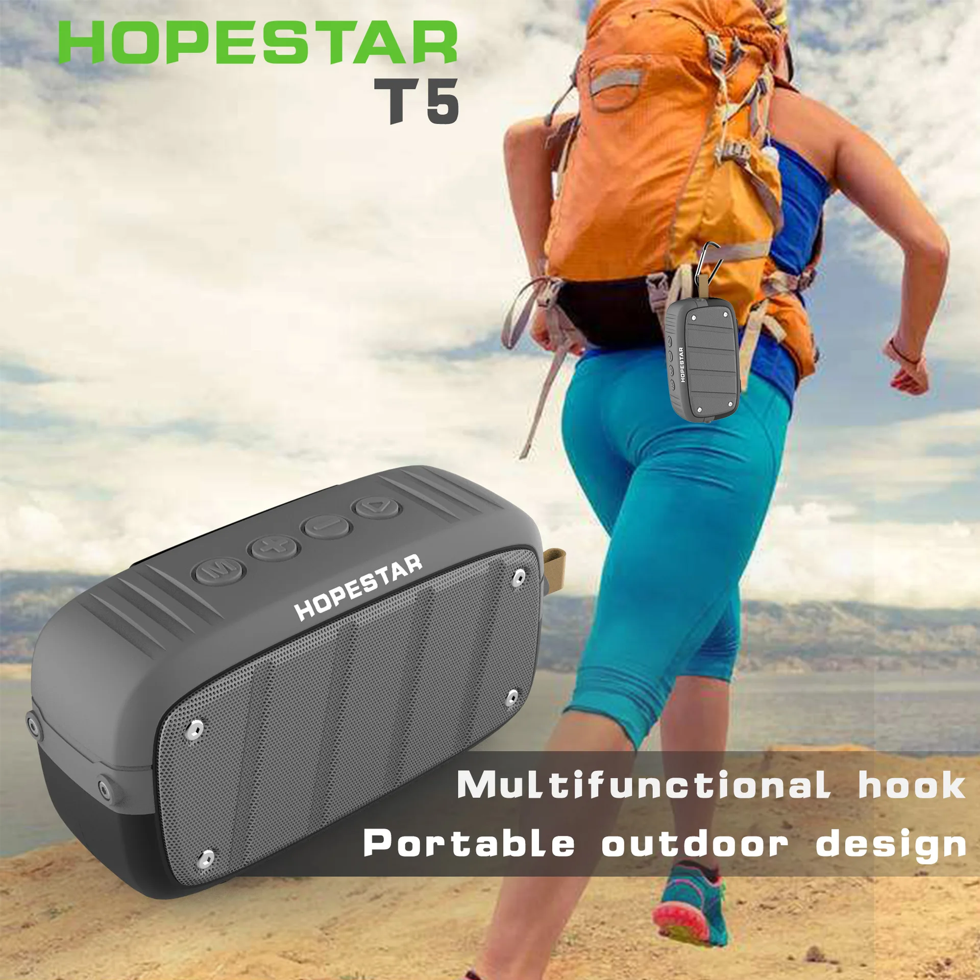 HOPESTAR T5 New Wireless Bluetooth Speaker Creative Gift Portable USBTF Card Subwoofer | Speakers
