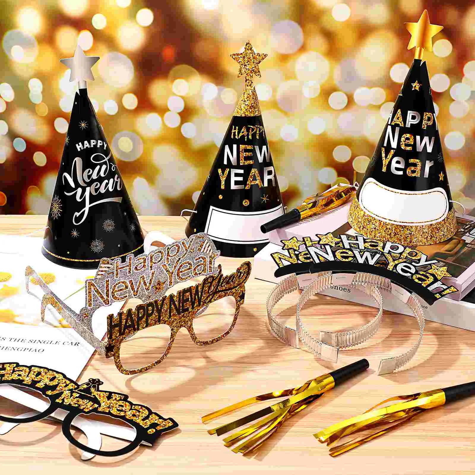 Набор для новогодней вечеринки повязки на голову цилиндр шляпы лет счастливый
