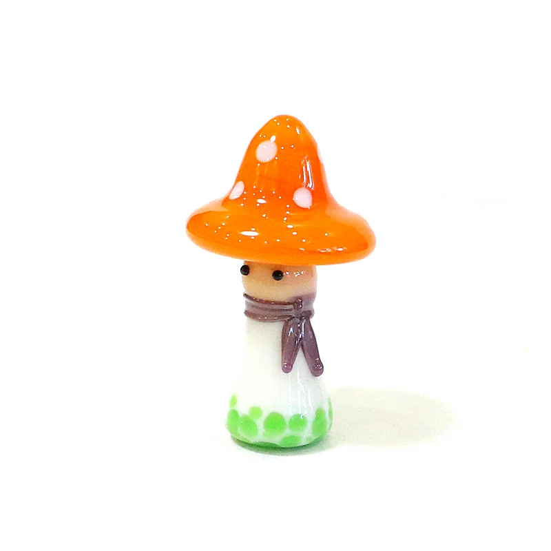 

Cute Murano Glass Mushroom Doll Mini Figurine Fairy Garden Tiny Statue Decor Ornaments Micro Landscape Bonsai Dollhouse Supplies