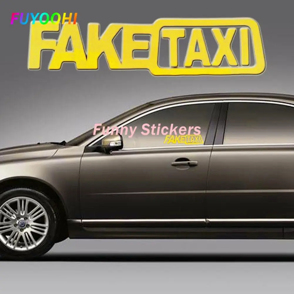

FUYOOHI Play Stickers FAKE TAXI Reflective Funny Car Sticker Window Decal Auto Truck Rv Hunting Camp Window Vinyl PVC Car Decal