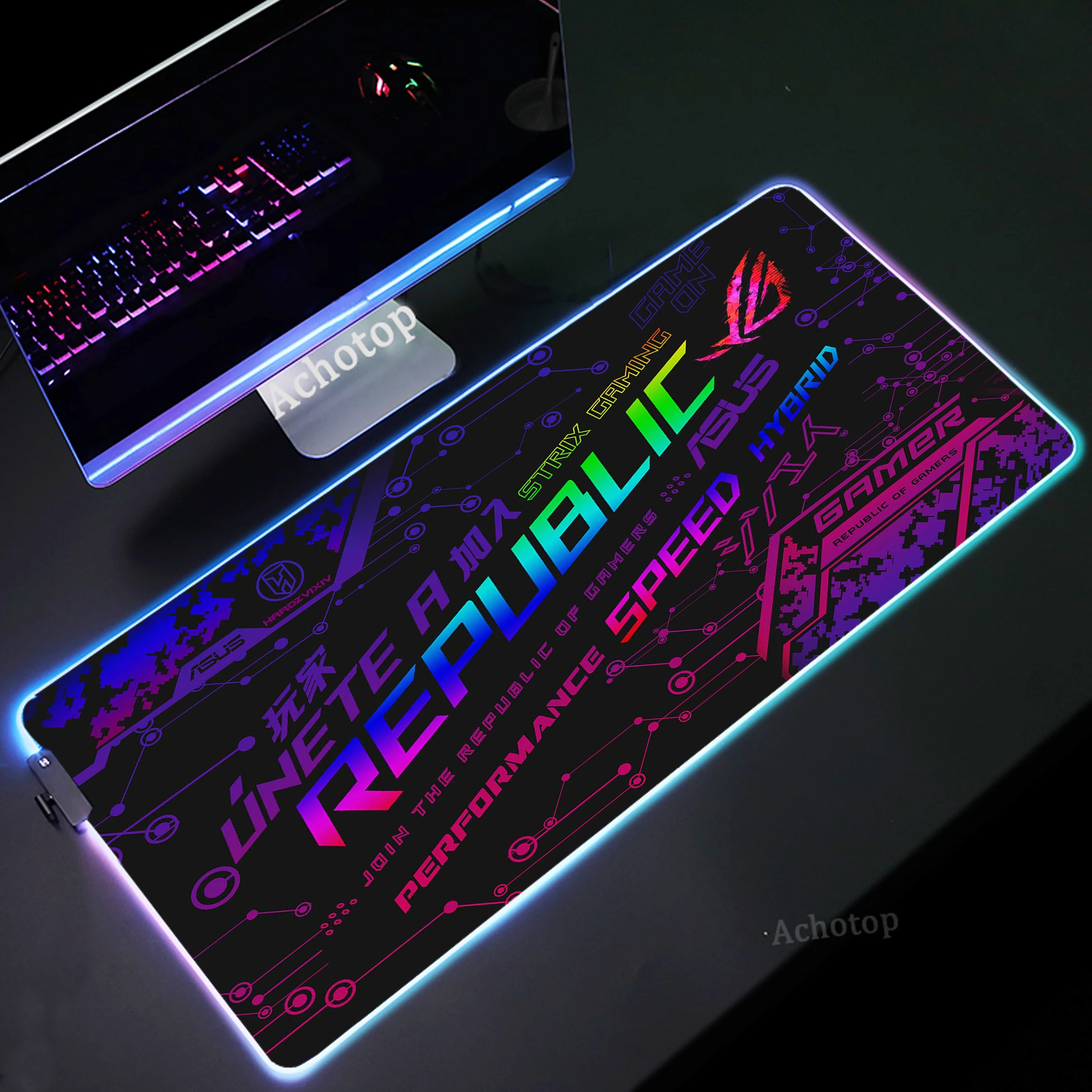 

RGB ASUS Mouse Pad XXL LED Mouse Mat Luminous Desk Mats Large Gamer Mousepad Keyboard Pads Backlit Overlock Mousepad 900x400mm