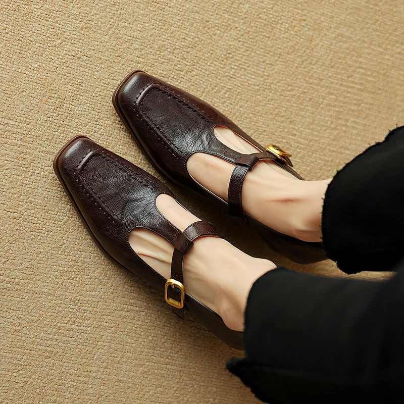 Туфли-лодочки женские из натуральной кожи элегантная повседневная модная обувь