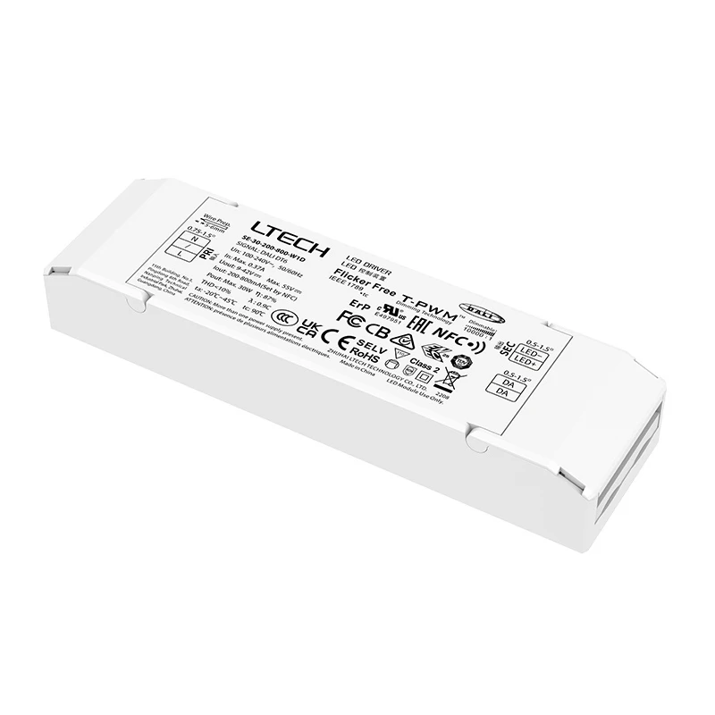 Фото Драйвер для регулировки яркости LTECH DALI CC, вход 100-240 В, мощность 30 Вт, мощность 200-Ма, яркость постоянного тока DT6, фотоисточник питания №1