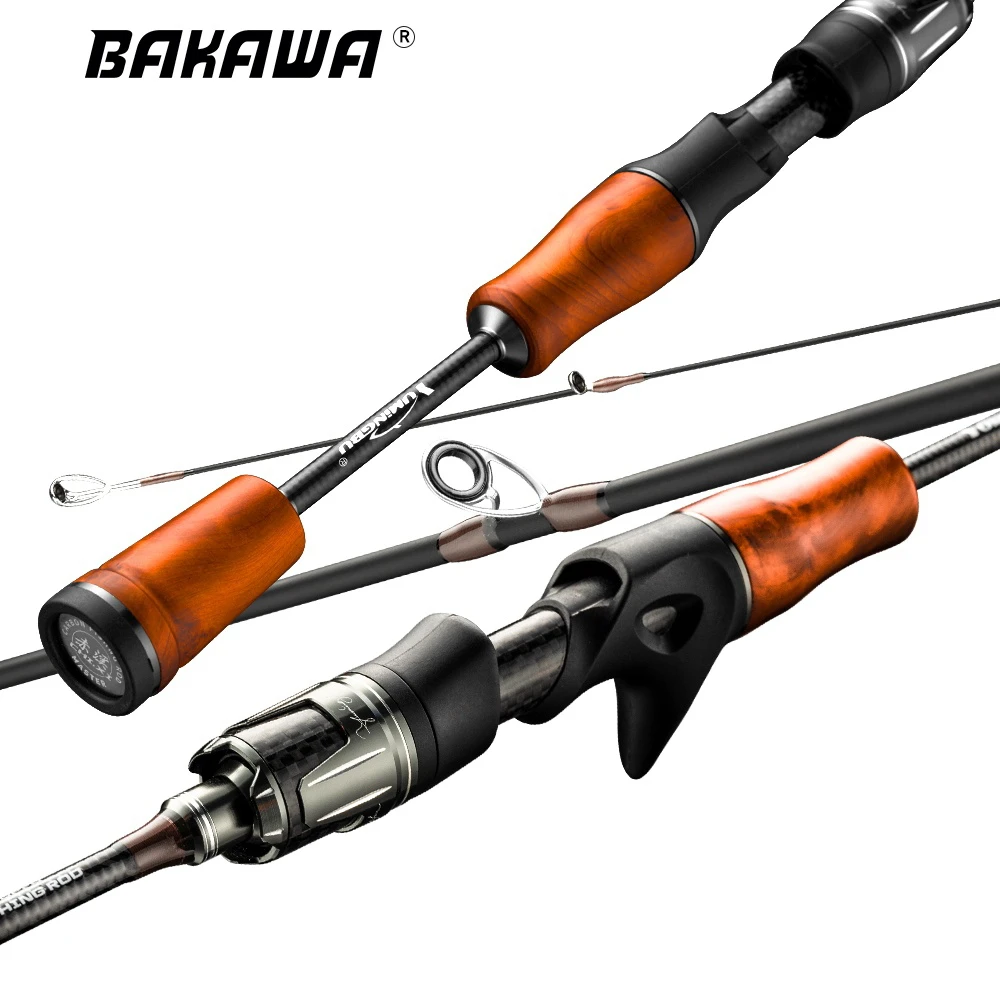 

BAKAWA Baitcasting Fishing Rod 1.39M 1.55M 1.6M 1.8M UltraLight Carbon Fiber Pole Spinning/Casting Pole Sea Saltwater Pesca