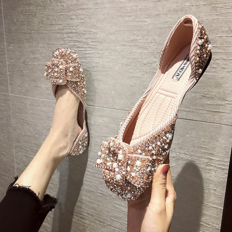 2023 Spring Summer New Fashion Buckle Slip-on Flat Shoes Rhinestones Comfortable Casual Designers Shoes Women's Shoes Zapatillas