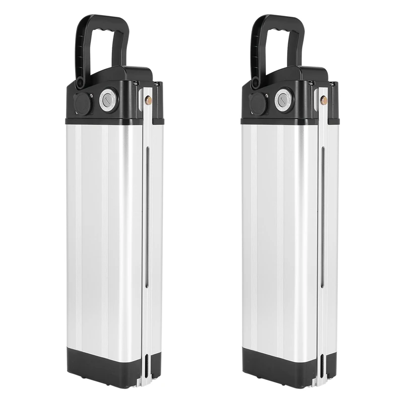 

2X Electric Bike 36V/48V Large Capacity Battery Case 18650 Holder Case E-Bike Accessories DC Head