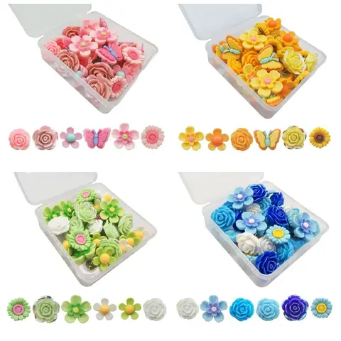 Канцелярские кнопки 3D разноцветные 30 шт