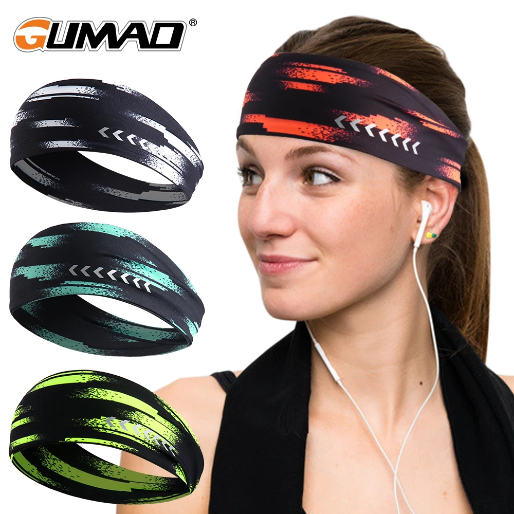 

Women Men Sweatband Sport Headband Running Hair Sweat Bandage Fitness Yoga Gym Head Band Jog Cycling Reflective Bicycle Hairband