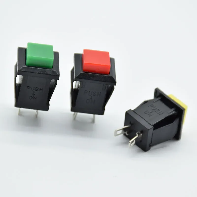 

10 шт., электрический переключатель переменного тока, 2 А, 250 В/4 а, 125 В, автоматический сброс, квадратный переключатель
